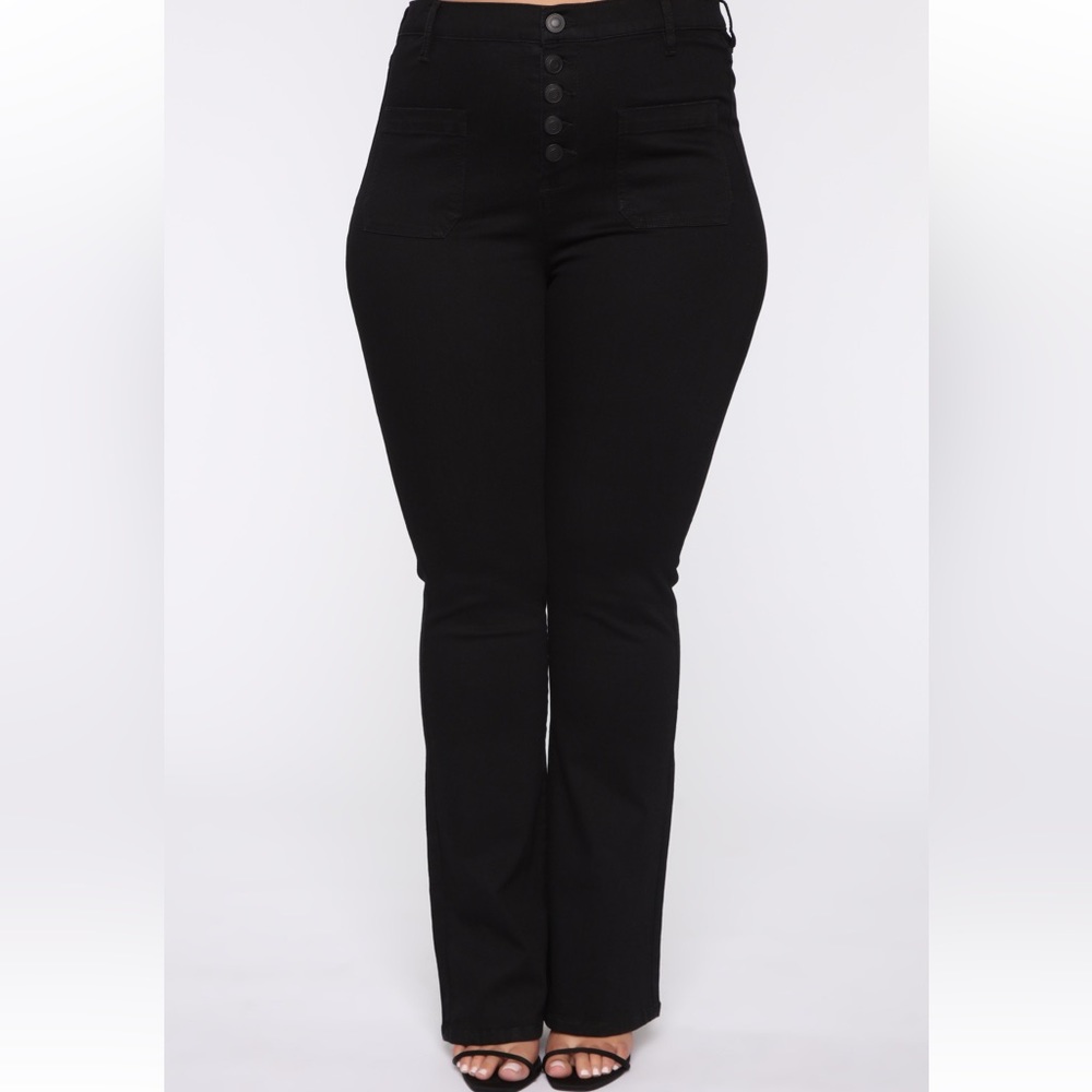 Flare Button down Jeans - Picture 2 of 2